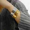 Bracelet de luxe Designer Bijoux Homme Bracelet Haute Qualité Pneus de voiture Golden Cloud Gold Bracelet épais Femmes Rempli Nail Cuff Charmin ont une boîte d'origine