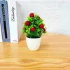 Decorative Flowers Artificial Fruit Bonsai Plants Fake Flower Potted Plant Living Room Garden Home Decoration