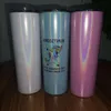 Sublimação 20 onças glitter skinny tumbler parede dupla brilhante copo fino com tampa de palha copos de água brilhantes Nfutw