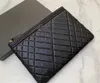 2024 Designer Clutch Bags Ladies Classic Diamond Check Leather Clutch Makeup Bag 30cm