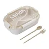 Tuuth Microwave Lunch Box Wheat Straw Bento Box 750ml BPAフリーフードストレージコンテナスープカップ240103