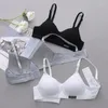 Completo da yoga 1 pezzo reggiseno push up senza fili intimo in cotone donna coppa AB raccolta comfort V reggiseno lingerie bralette