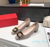 Fashion Lady Designer Top Quality Dress Shoes High Heel Sandals Thick Heel Boat Shoes Lazy, Muller Shoelace Box