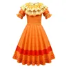 Sukienka dla dziewcząt dla dzieci Encanto Mirabel Madrigal Cosplay kostium fantazyjne sukienki karnawałowe Halloween Princess Party w górę 240104