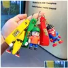 Novelty Games Cute Keychain Charm Key Ring Fob Pendant Cartoon Mini Stumbleguys Light Luxury Doll Couple Students Creative Valen Dro Dhwlz