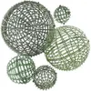 装飾的な花人工花植物トピアリーボールサポートプラスチックラックフェイクグラスフレーム装飾