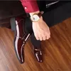 Luksusowe biznesowe buty z Oxford Mężczyźni Oddychane Patentowe Buty Formalne buty Plus Size Man Office Wedding Flats Mężczyzna czarny 240103