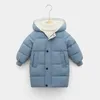 Manteau en duvet pour enfants hiver adolescent bébé garçons filles coton rembourré Parka manteaux épaissir chaud longues vestes enfant en bas âge vêtements d'extérieur pour enfants 240104