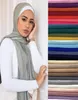 Scarves Plain Jersey Hijab Scarf Muslim Women Cotton Modal Long ScarvesHeadband Turban Shawl Islamic Headscarf Head Wraps7724693