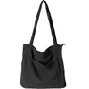 Bolsas de compras Mujeres Pana Bolsa de asas Hombro grande Hobo Bolsos casuales Gran capacidad Trabajo Lady Girl School