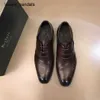Berluti Mens Dress Shoes Leather Shoes Berlut New Mens Alessandro Galet Leather Shoes Oxford Shoes with Three Joint Carved Pattern Formal Rj