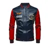 Moto Leather Jackets Men Slim Fit Pu Coats高品質とファッション秋のメンズシープスキンマスタングライダー航空ジャケット240103