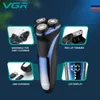 VGR Electric Shaver Professional Razor Waterproof Beard Trimmer Rotary 3D Floating Shaving Rechargeable Electric for Men V-306 240103