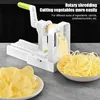 Râpe à légumes, trancheuse en spirale pour pommes de terre, Machine à fruits tourbillonnante, Machine à nouilles, Gadgets de cuisine multifonctionnels 240104