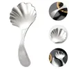 Coffee Scoops Stainless Steel Tea Spoon Scoop Teaware Accessories Japanese Candy Measuring Shell Shape Practical Teaspoon 304 For Baby