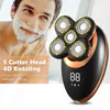Erkekler için Elektrikli Tıraş Taleni Sakal Krimer Elektrikli tıraş makinesi 5d Yüzen Beş Bıçak Kafası Elektrikli Burun Saç Düzenleyicisi LCD Ekran 240103