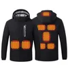 8 zones hommes hiver chaud USB vestes chauffantes manteaux de travail thermiques chasse vêtements d'extérieur veste chauffante lavable vers le bas veste de randonnée 240104