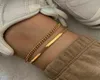 2020 Rose Goud Kleur Roestvrij Stalen Ketting Enkelbandje Vrouwelijke Koreaanse Eenvoudige Retro Voet Armband Strand Accessoires Boho Sieraden6736972