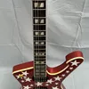 Red Iceman Electric Guitar Star Body Ibn Brand fretboard gulddelar gratis fartyg