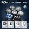 Kensen S8 Electric Shaver 5 In 1 7D Floating Cutter Rechargeable Head Shaver For Men IPX6 Waterproof Beard Trimmer Head Razors 240103