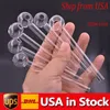 Stock In Usa Oil Burner Glass Pipe Tobacco Herb Nails Water Hand Pipes Smoking Accessories 4 Inch Thick Pyrex Portable Smoking Test Pipes 100pcs/box