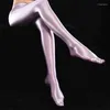 Calzini da donna Autunno Inverno Leggings lucidi oleosi Calza Collant di lusso Collant fitness sexy di danza setosa di colore sexy