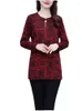 Tunik bluzki damskiej luźne kobiety eleganckie biuro damskie damskie biuro rretro vintage drukowane brzuch Peplum LJ228