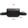 Fashion Women Waist Bags Luxury Leather Fanny Pack Alligator Belt Vintage Mini Black Chest Pouch Small Phone Bag 240103