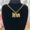 Customized activity large name pendant necklace stainless steel Cuban chain name board personalized necklace 240104