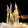 Party Favor 10pcs baguettes de mariage ruban banderoles avec cloches LED allument la baguette de fée en soie lueur clignotante bâton de dentelle pour les faveurs d'anniversaire