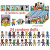 Box Blind Box 24PCS/Box Cartoon Game Game Fall Guys Action Action Acture PVC Model تمثال متعدد اللاعبين مجموعة التحديات الأنيمي KI