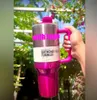 Cosmo Pink Pink Parade Alvo Vermelho H2.0 40oz Copos de Aço Inoxidável Copos de Silicone Lidar com Tampa de Palha Canecas de Carro de Viagem Manter Beber Navio Frio DHL GG0104