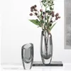 Vases Modern Minimalist Luxury Glass Vase Living Room Dining Table Transparent Dried Flower Arrangement Indoor Home Decoration