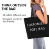 Borse di tela personalizzate Borsa a tracolla shopper Borse grandi da donna firmate Shopping Tote Donna casual Generi alimentari Tessuto personalizzabile 240103