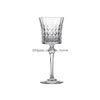 Wine Glasses Embossed Crystal Glass Cup Champagne Goblet Drinking Water Nordic Luxury Copas De Vino Kitchen Dining Bar Eb5Bl Glasses Dh68M