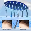 Electric Vibration Hair Massage Comb Red Blue Light Therapy Hair Massage Comb Portable Micro-current Medicine Applicator Comb 240104