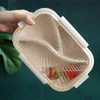 Tuuth Microwave Lunch Box Wheat Straw Bento Box 750ml BPAフリーフードストレージコンテナスープカップ240103
