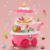 Enfants filles jouent dans chaque maison glace bonbons camion puzzle simulation chariot cuisine jouet ensemble 240104