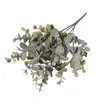Fleurs décoratives 1 pièce branche d'eucalyptus vert plantes artificielles en plastique nordique feuilles Simulation fausses fausses décorations de fête de mariage