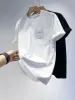 2024 New Ac Studios T-shirt da donna da uomo con tasca casual allentata super estiva di colore puro semplici top a maniche corte per uomo