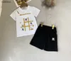 New baby Tracksuit Game pattern printing kids T-shirt set Size 100-150 designer boys Short sleeved and Elastic waist shorts Jan10