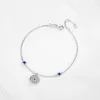 Bangle Kaletine Lucky Evil Eye Pulseira para Mulheres Real Sterling Sier Azul Zircão Turquia Olho Casamento Fine Jewelry Presente