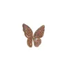 Кольца кластера с покрытием из 14-каратного розового золота с микроинкрустацией розовым кристаллом и бабочкой для женщин, блестящие и изысканные преувеличенные фиолетовые украшения 585 пробы