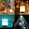 Högtalare bärbar trådlös högtalare Touch Pat Light Bluetooth Högtalare Färgglad LED Night Light Player bordslampa för bättre sömn Vitog