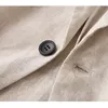 Algodão e linho pequeno terno feminino blazer verão moda coreana casaco fino manga de três quartos casual blazers jaqueta 240103