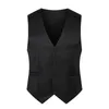 Designer Fashion Mens Suit Waistcoat Slim Fit Mens Formal Suit Vest Solid Color Single-Breast Business Office Male Clothing M-5XL