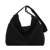 Evening Bags Black Canvas Women's Bag Zipper Eco Korean Shoulder Cross Big Shopping Messenger Y2K Handbag Multi Pockets Murse Ins