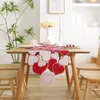 Nappe de table brodée pour la saint-valentin, fournitures de décoration lavables
