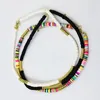 Colares 10 Strand Multi Color Polymer Clay Breads Bracelet Bracelet Simple Style Pished Chain Fashion Jewelry Jóias 9821