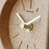 Horloges de table Son Hors Bureau Horloge Ronde Carrée Liège Silencieux À Piles Bois Petit Écologique Moderne Bureau Décor À La Maison